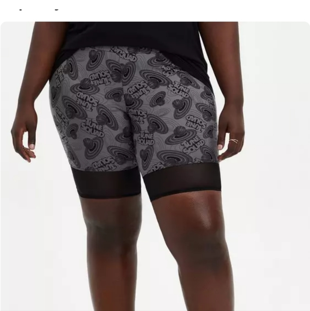 Torrid Plus Size Space Jam 2 Mesh Panel Bike Short Size 3X